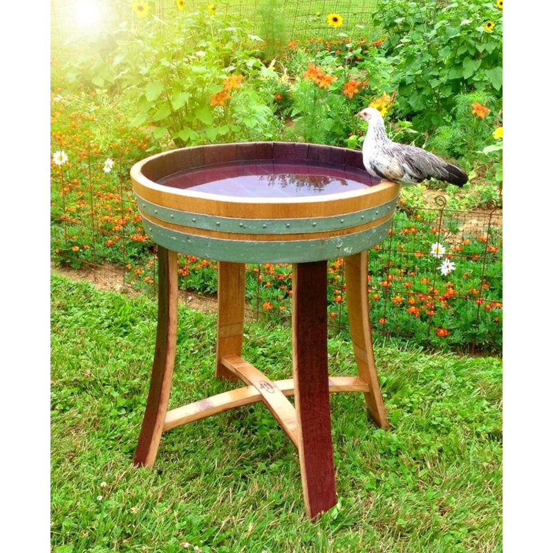 Wood Barrel Planter