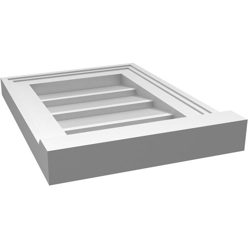 Cadre de seuil Brickmould, brun clair apprêté, H 16 po x l 12 po x P 2 po