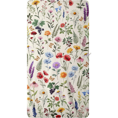 Serviette de bain aquarelle colorée Wildflowers Summer Floral pour salle de bain 50 x 60 pouces, vous recevrez un sac fourre-tout en toile de style plage