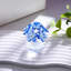 Figurine de bouquet de myosotis en cristal avec base ronde à facettes-883476273