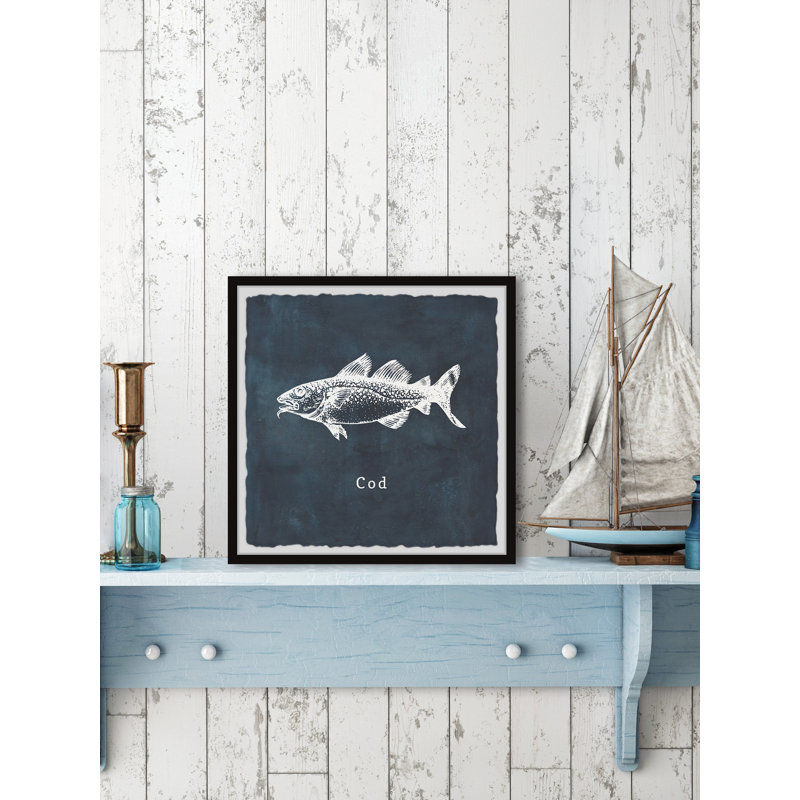 Cod - Single Picture Frame Print, 45cm H x 45cm W x 3.81cm D
