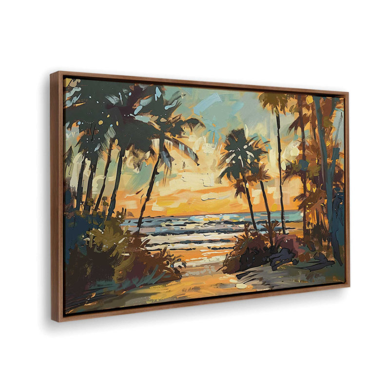 Coucher de soleil sur le rivage, H 20,75 po x l 30,75 po