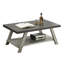 Table basse contemporaine avec espace de rangement supplémentaire - Noir et gris bicolore