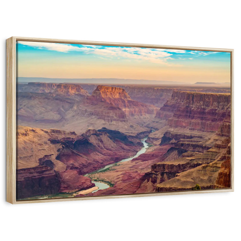 Lever du Colorado, Cadre flottant en bois naturel, 46 po x 31 po