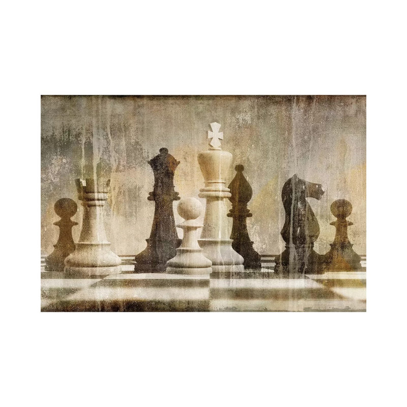 Chess by Russell Brennan - Print on Canvas, 20.32 cm H x 30.48 cm W, Wrapped Canvas