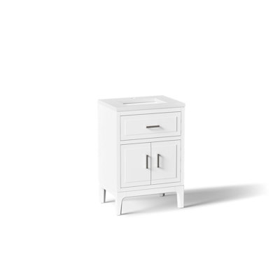 Seer Freestanding Single Bathroom Vanity Cabinet with Sink and Quartz Top