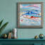 Rosé et bleu - Peinture sur toile encadrée-2065951690-2065709784