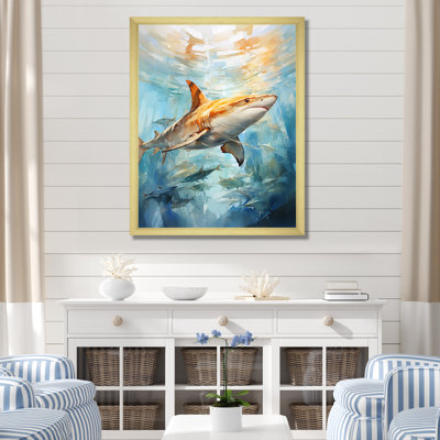 Voile d'aquarelle bleu et beige sur toile