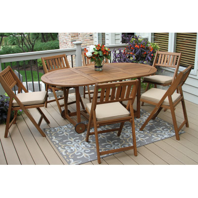 Ardy Oval 6 - Person 70.75" Long Dining Set with Cushions