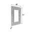 Miroir pleine grandeur en verre peint Dorie