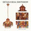 Vintage Coloured Crystal Tassel Pendant Light, Moroccan Home Decor Lamp With Bulbs
