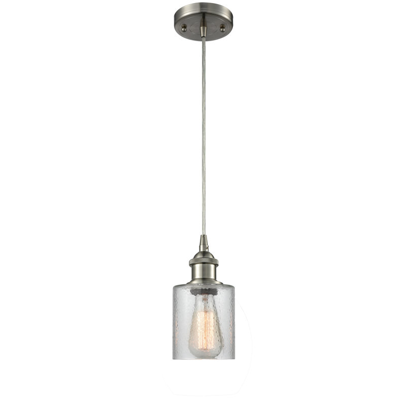 Leilani 1 - Light Single Pendant, Brushed Satin Nickel, Clear