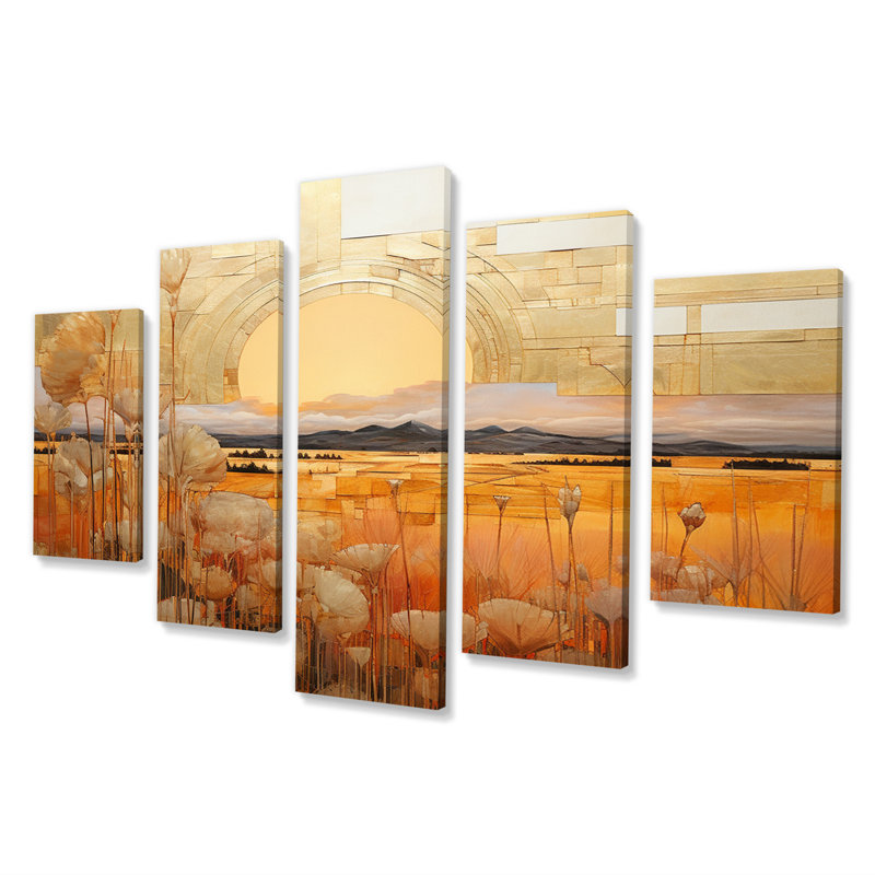 Iva - Meadow Wall Art Print - 5 Panels