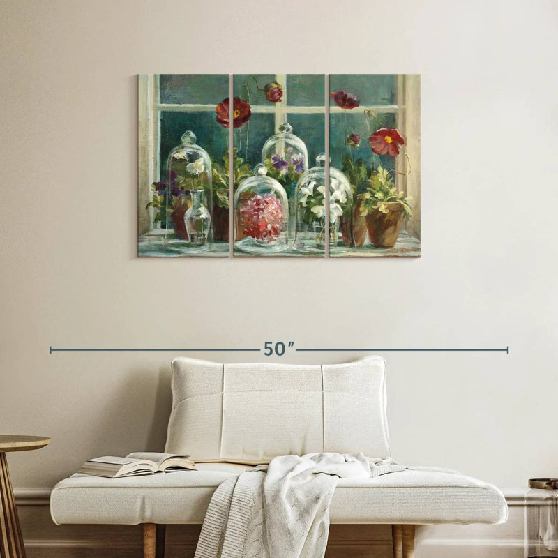 Harnek Fall Poppies Windowsill, 24" H x 38" W