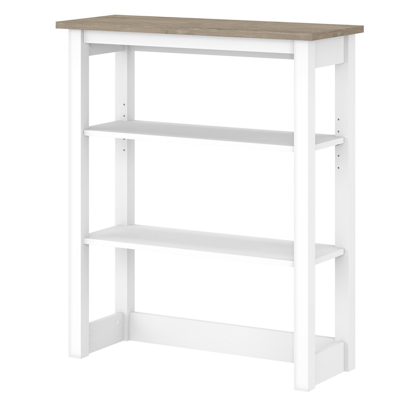 Shelonda Wood File Organizer, White/Gray