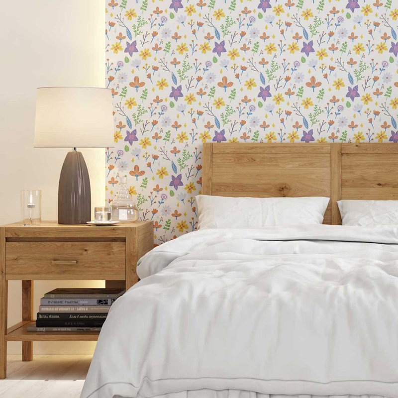 Rouleau de papier peint adhésif minimaliste L 8,5 pi x l 24 po Banaz Flowers