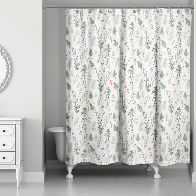 Rideau de douche simple Hermgenes, Blanc