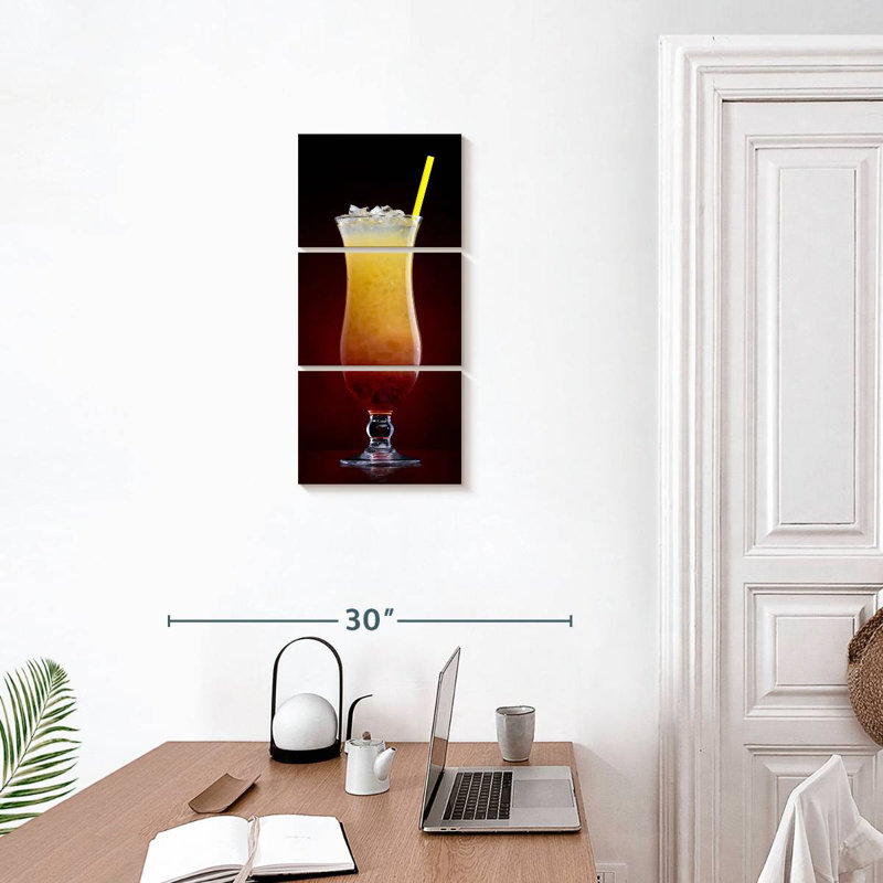 Téquila Sunrise Cocktail, H 27 po x l 12 po