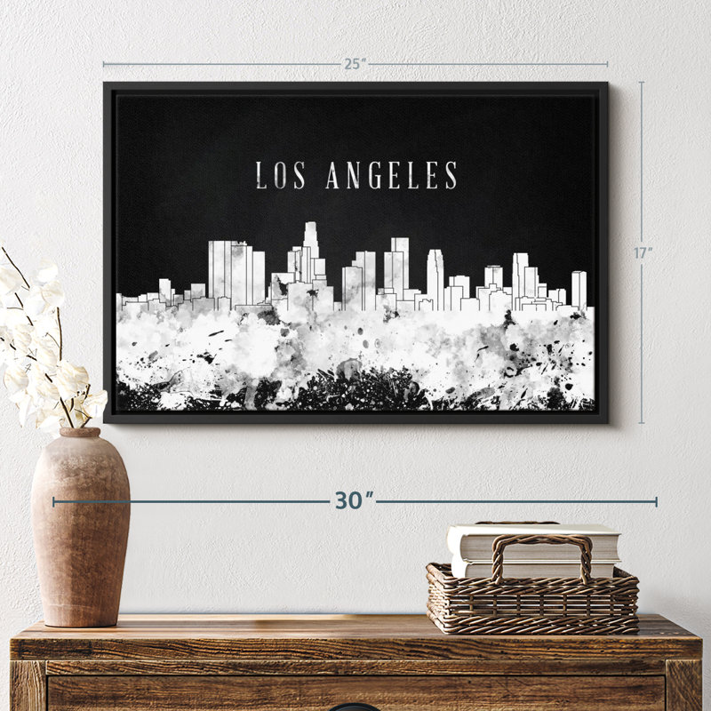 "LA Skyline BW", H 17 po x l 25 po