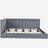 Full-size fabric day bed/sofa bed frame - grey, velvet-102635451
