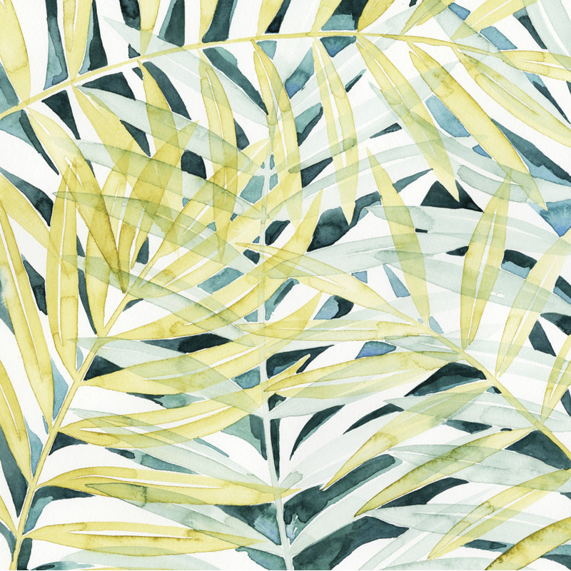 Sunlit Palms II by Grace Popp - Wrapped Canvas Painting, 51cm H x 51cm W
