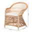 Fauteuil bohémien en rotin naturel tressé