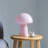 Glass Mushroom Table Lamp, Petite Close Top Stripes-73477314-73477341
