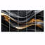 Ensemble de salon captivant en marbre noir et or III - Vagues modernes abstraites-1429220556