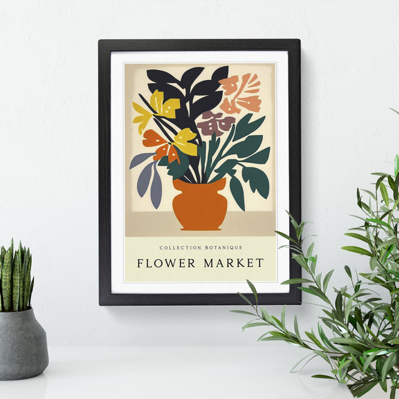 Collection Flower Market Exhibition No.5 - Single Picture Frame Print on Wood, 46cm H x 34cm W x 2cm D