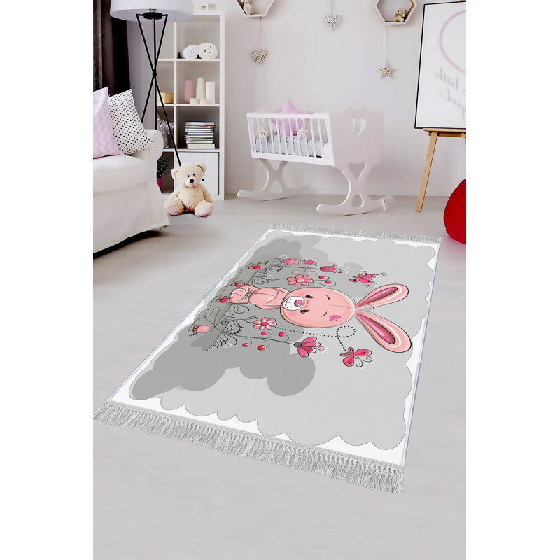 Luxurious Velvet Area Rug (4.6 x 7.2 ft), 100% Antibacterial Fabric, Non-Slip Cotton Backing, Pile Height: 0.4 in | Machine Washable, 3D Digital Print Design | Perfect for Living Room & Bedroom Decor, Soft & Durable