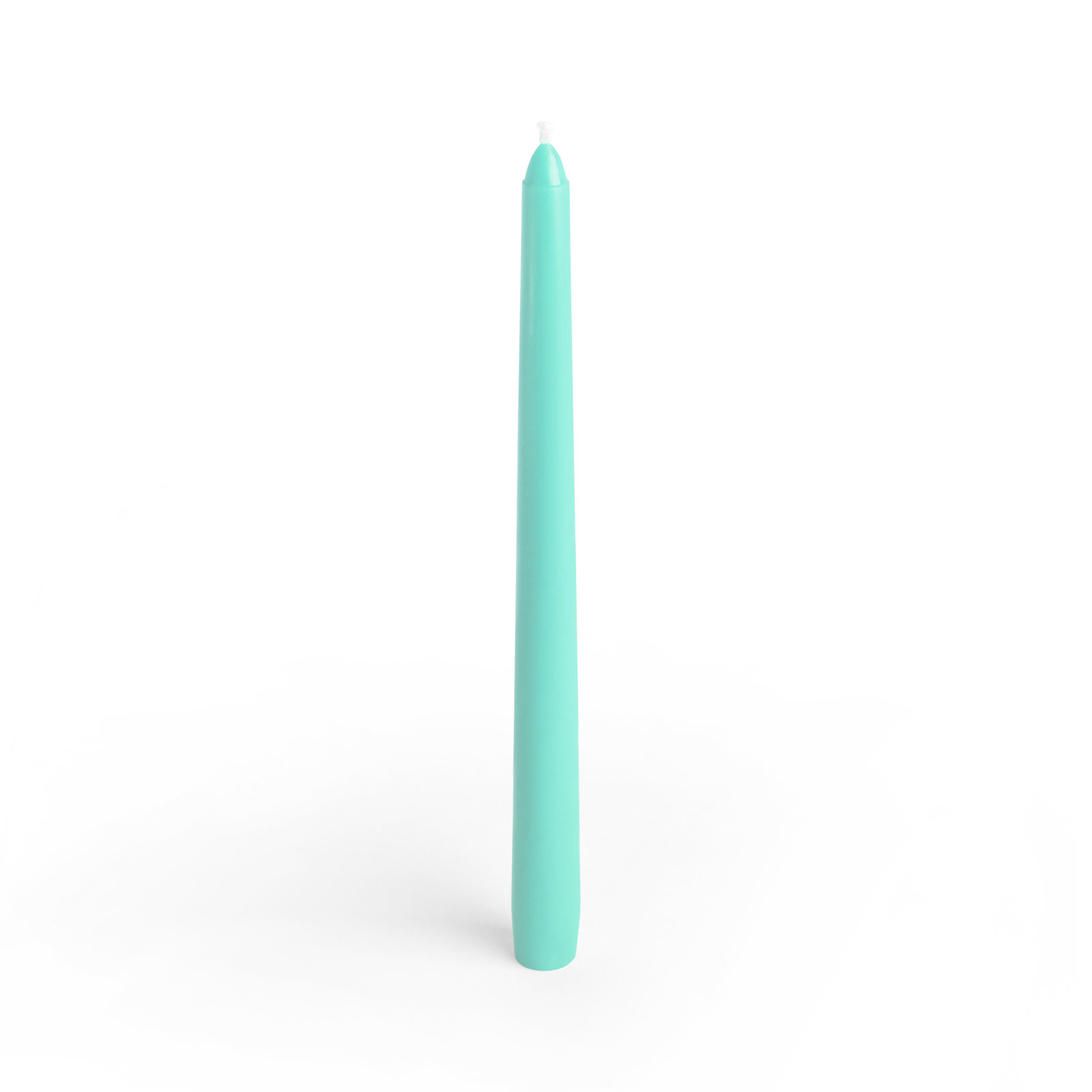12 Piece Estela Unscented Taper Candle Set, Aqua