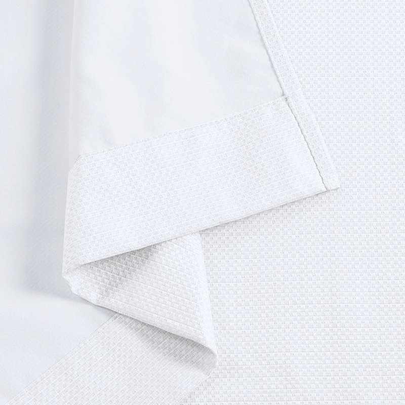 Paire de rideaux obscurcissant Basketweave (2 panneaux de fenêtre), Blanc