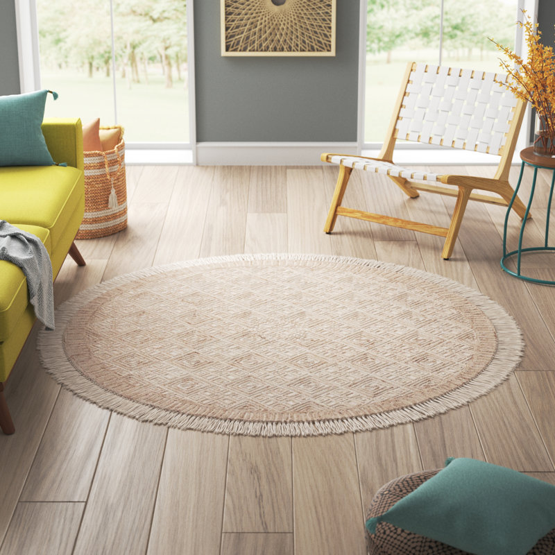 Tapis ivoire / sauge Hilley 803, Rond 6 pi