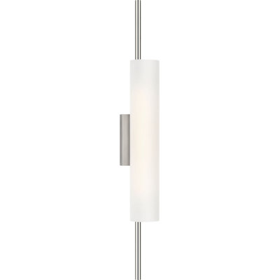 Windchime 25" Tubular Sconce with Soft Etched Glass