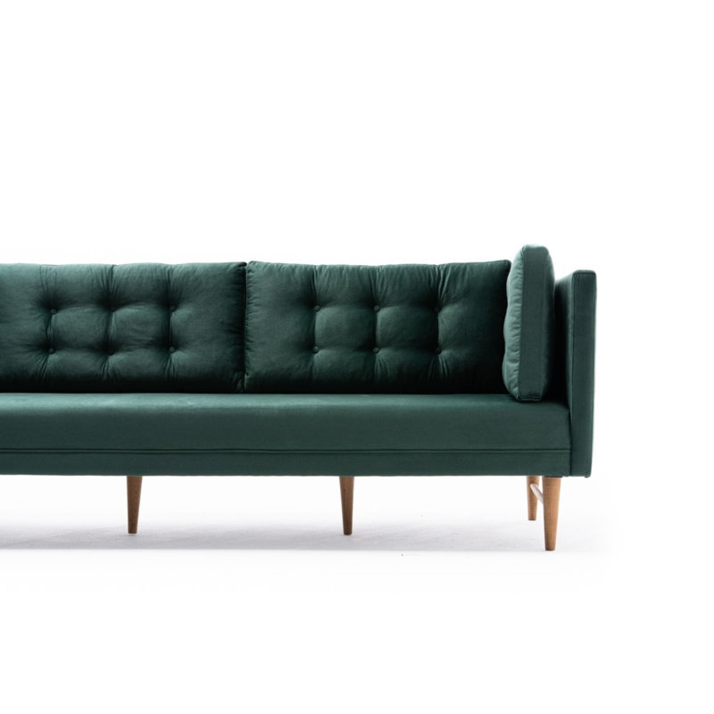 Canapé modulaire Edony, 100 % polyester vert