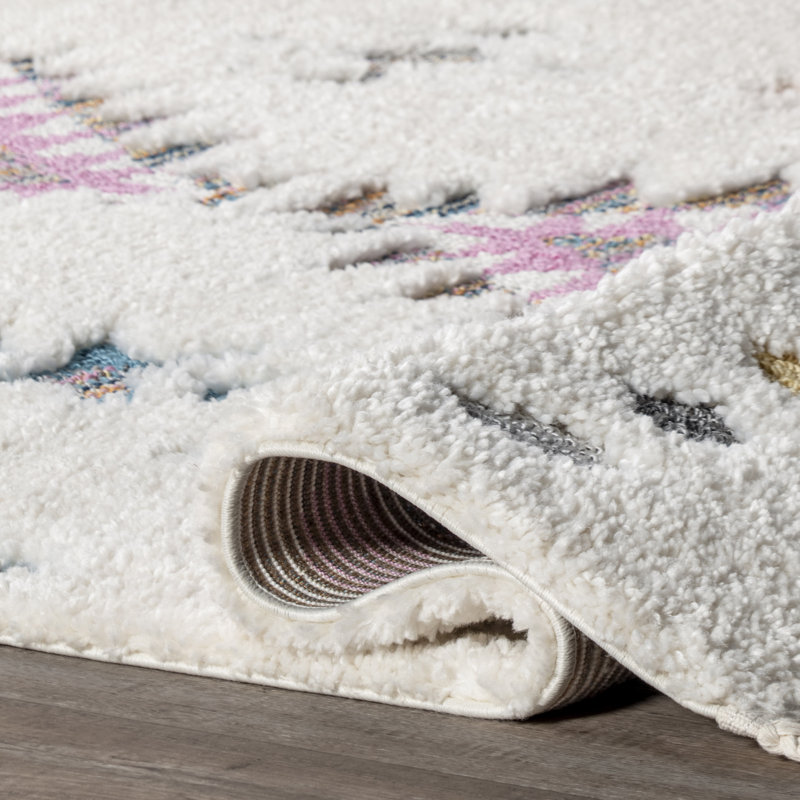 Higginson Diamond Shag Performance Ivory Rug