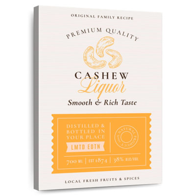 Tergel Cashew Liquor Label