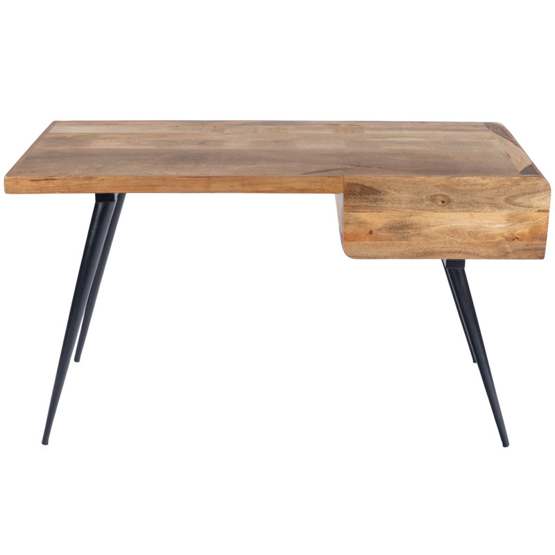 Anuri Natural Wood & Metal Desk