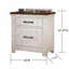 Table de chevet en bois massif vieilli 1Pc