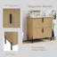 Meuble-lavabo de 30 po avec lavabo en céramique et tiroirs pleine extension, glissières de tiroir encastrées à fermeture en douceur, conception cannelée, L 30 po x l 18 po x H 34 po, panneau de fibres à densité moyenne, 1 pièce, meuble-lavabo de salle de bain, naturel, fermeture douce Tiroirs
