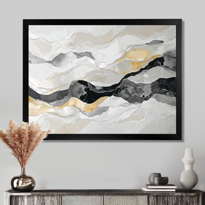 Gris, peinture noire, rivière de dérive, art cinétique - art cinétique mural