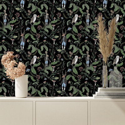 Rouleau de papier peint adhésif Barefield Woodland