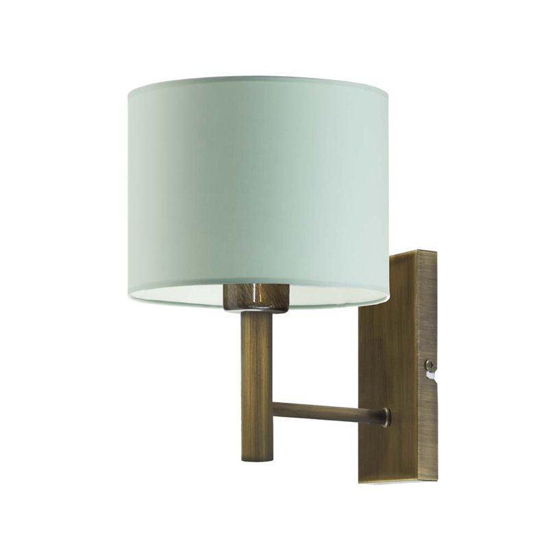 Awez Steel Armed Sconce, Antique Gold, Mint