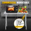 Table pliante, établi en acier inoxydable 48 x 24 po, robuste, sans assemblage, argent-128541526