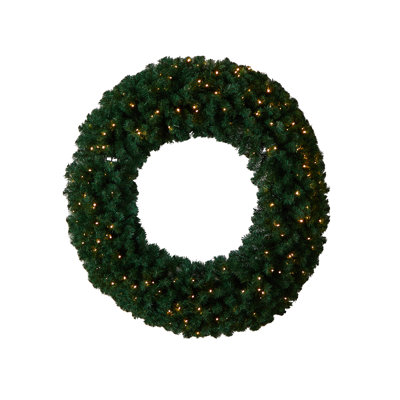 Faux Lighted Fir 48'' Wreath