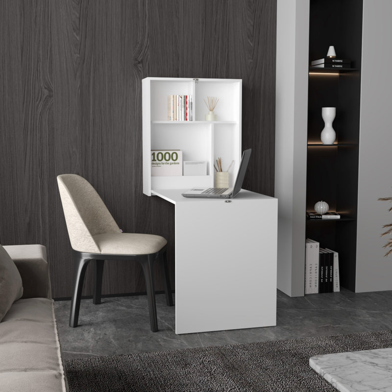 Kaplar 33" Wide  X  23" Deep Folding Table With Four Shelves