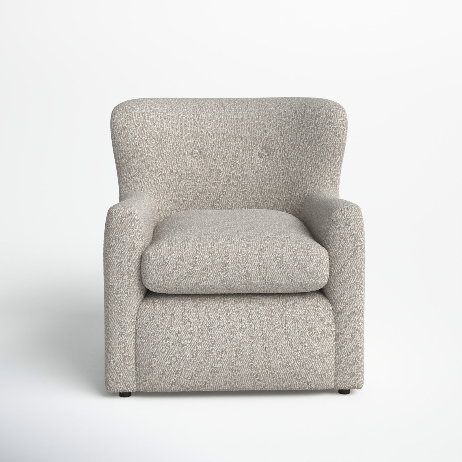Bendigo Upholstered Wingback Chair, Ivory Boucle