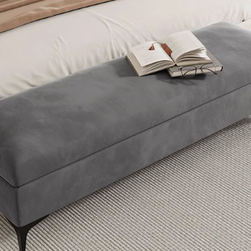 Banc de rangement pour chaussures pour chambre à coucher, Gris foncé