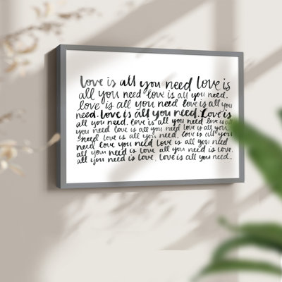 Écriture avec amour I - Reproduction encadrée - Restickable