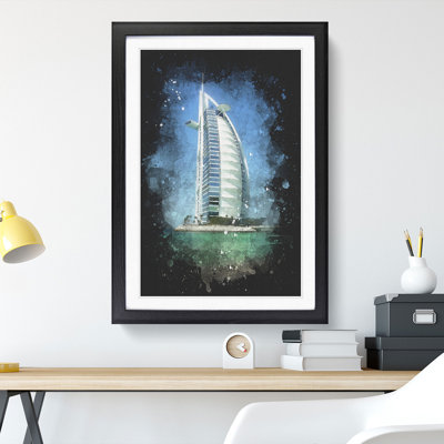 The Burj Al Arab in Dubai Vol.2 Paint Splash - Picture Frame Graphic Art